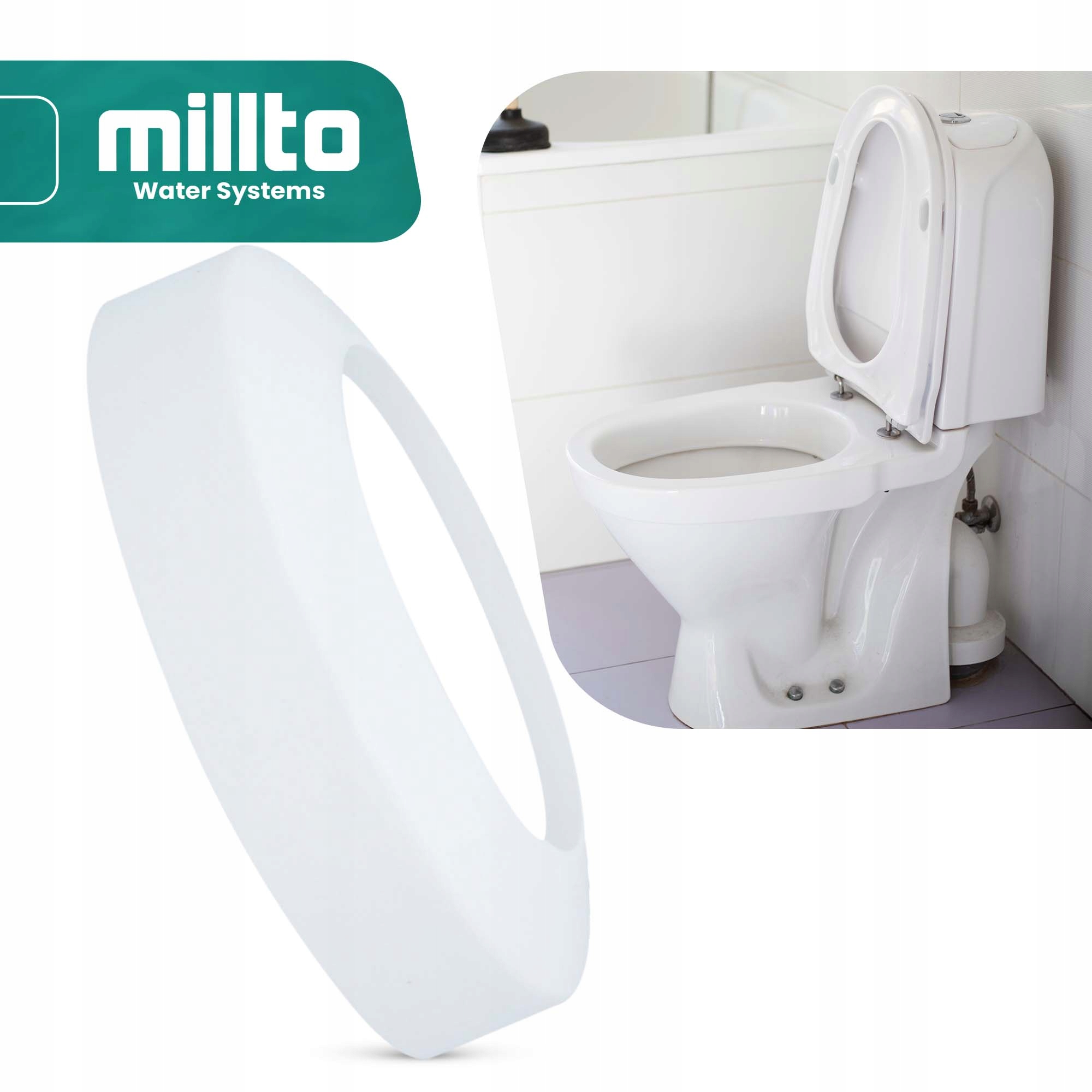 Rozeta maskująca rury kanalizacji WC 110 cała Waga produktu z opakowaniem jednostkowym 0.08 kg