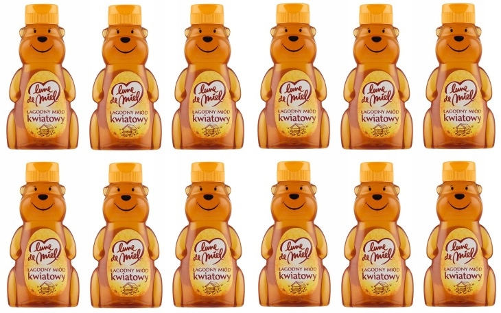 12x 250g Rolnik Łagodny miód kwiatowy Lune de Miel Karton