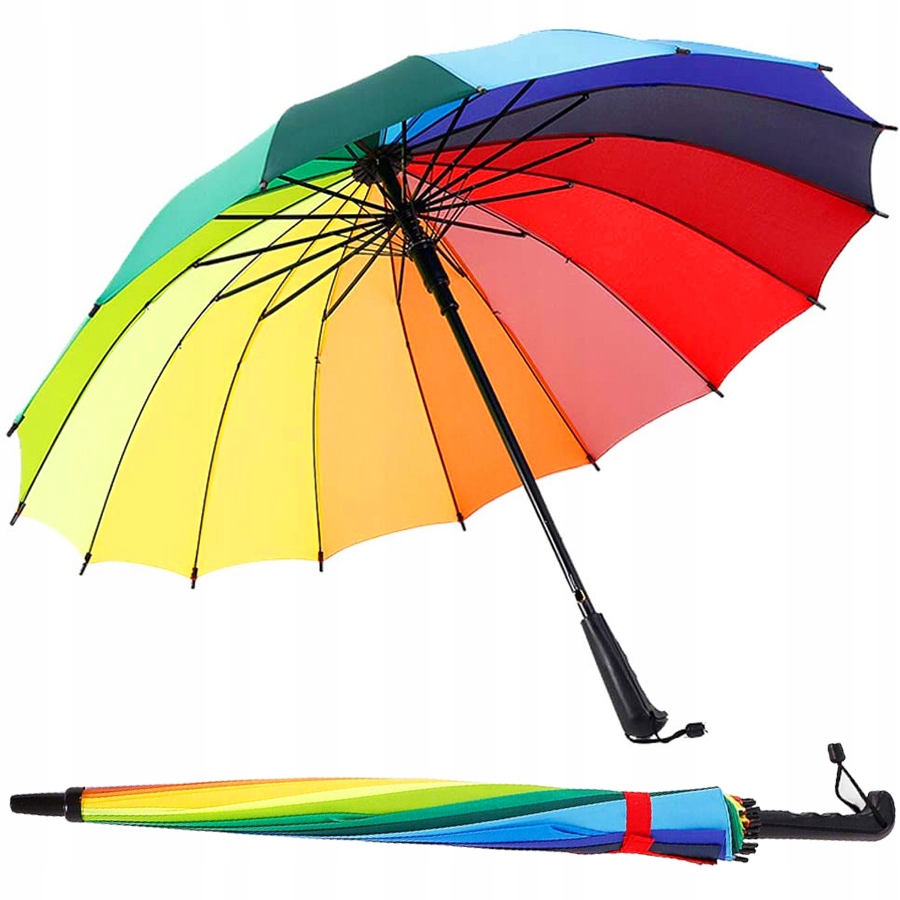 

Parasol Parasolka Tęczowa Duża Wytrzymała Solidna