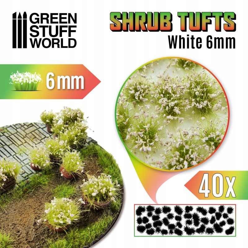 Shrubs Tufts 6mm self-adhesive White