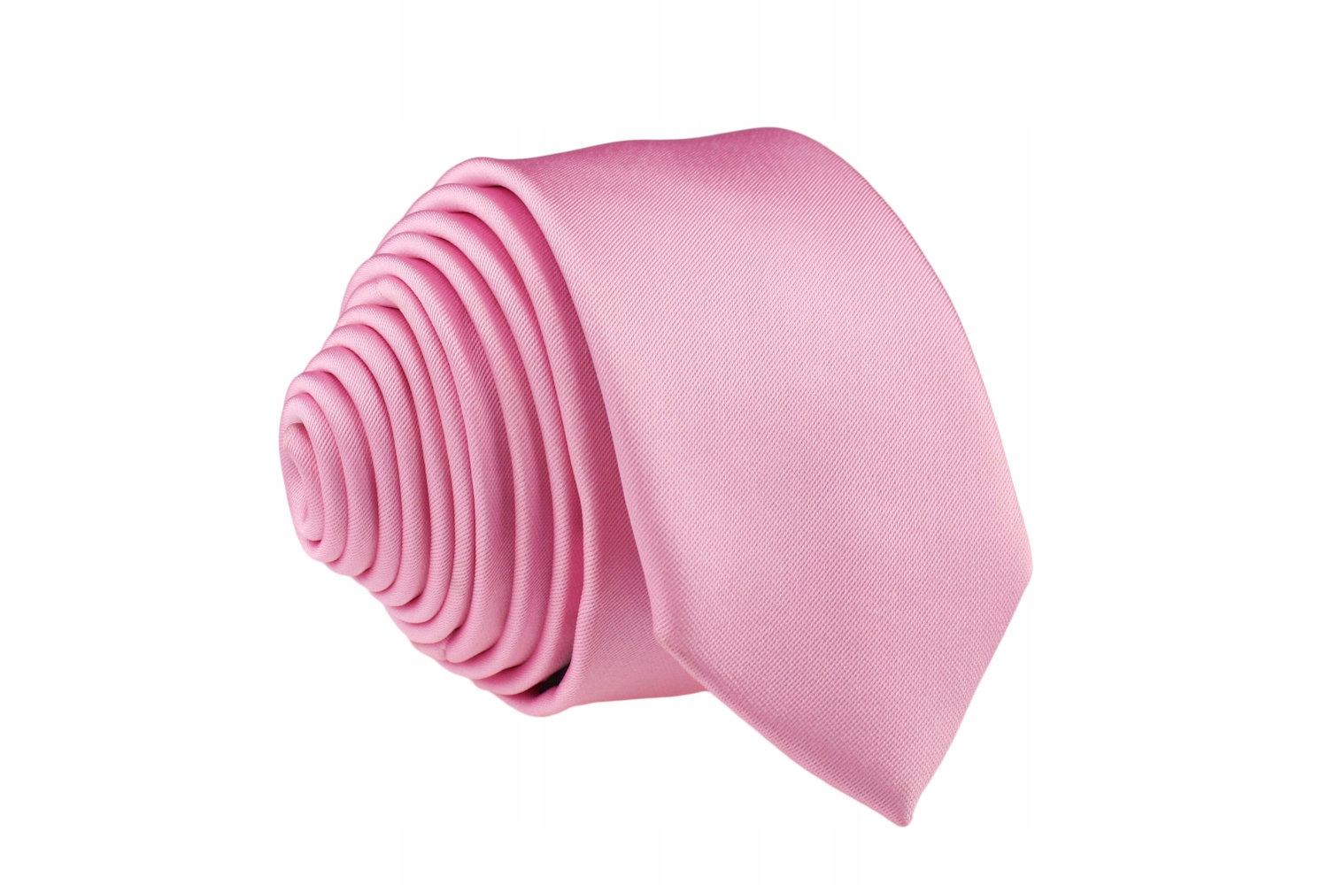 

Krawat Wąski Śledź Slim 5 cm Gładki Różowy