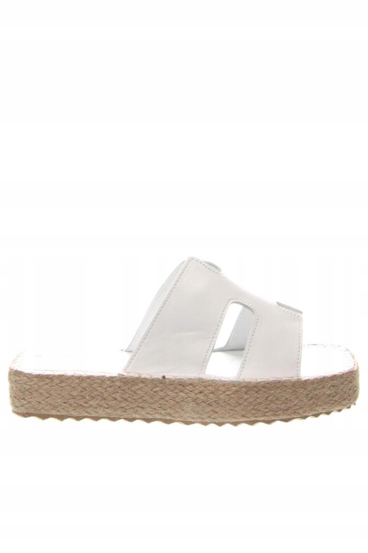 Runnerboss Nazouváky Bílé Kožené Espadrilky Na Léto 39 J1B