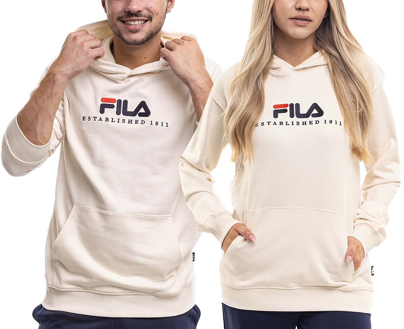 Mikina Unisex Fila s kapucí Sportovní tepláková bavlněná mikina s kapucí vel S