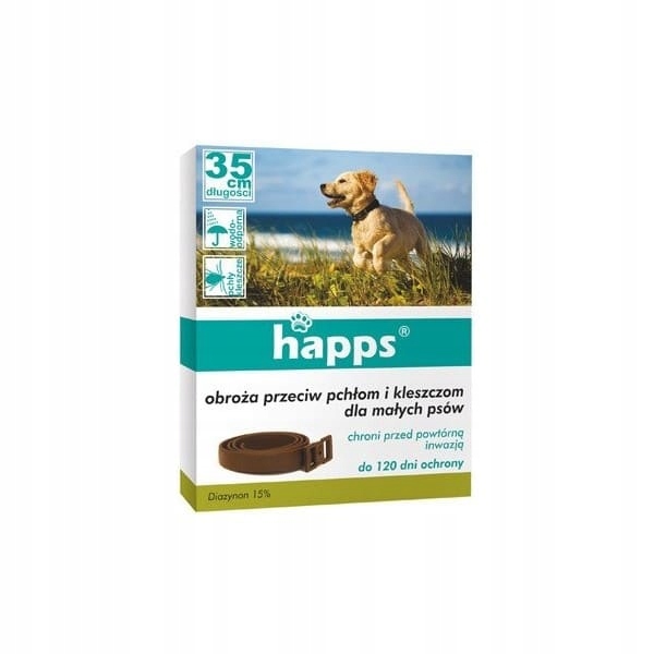 

Happs Obroża na pchły kleszcze dla małego psa 35cm