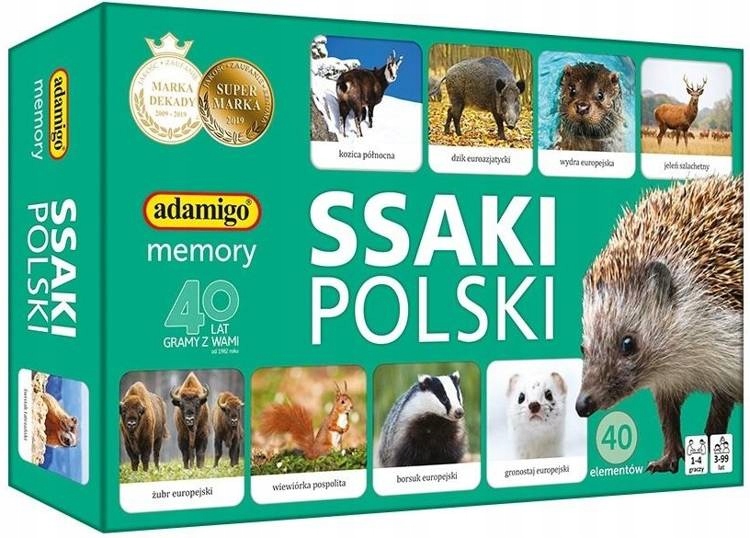 

Adamigo Memory Ssaki Polski 40 Tafelków