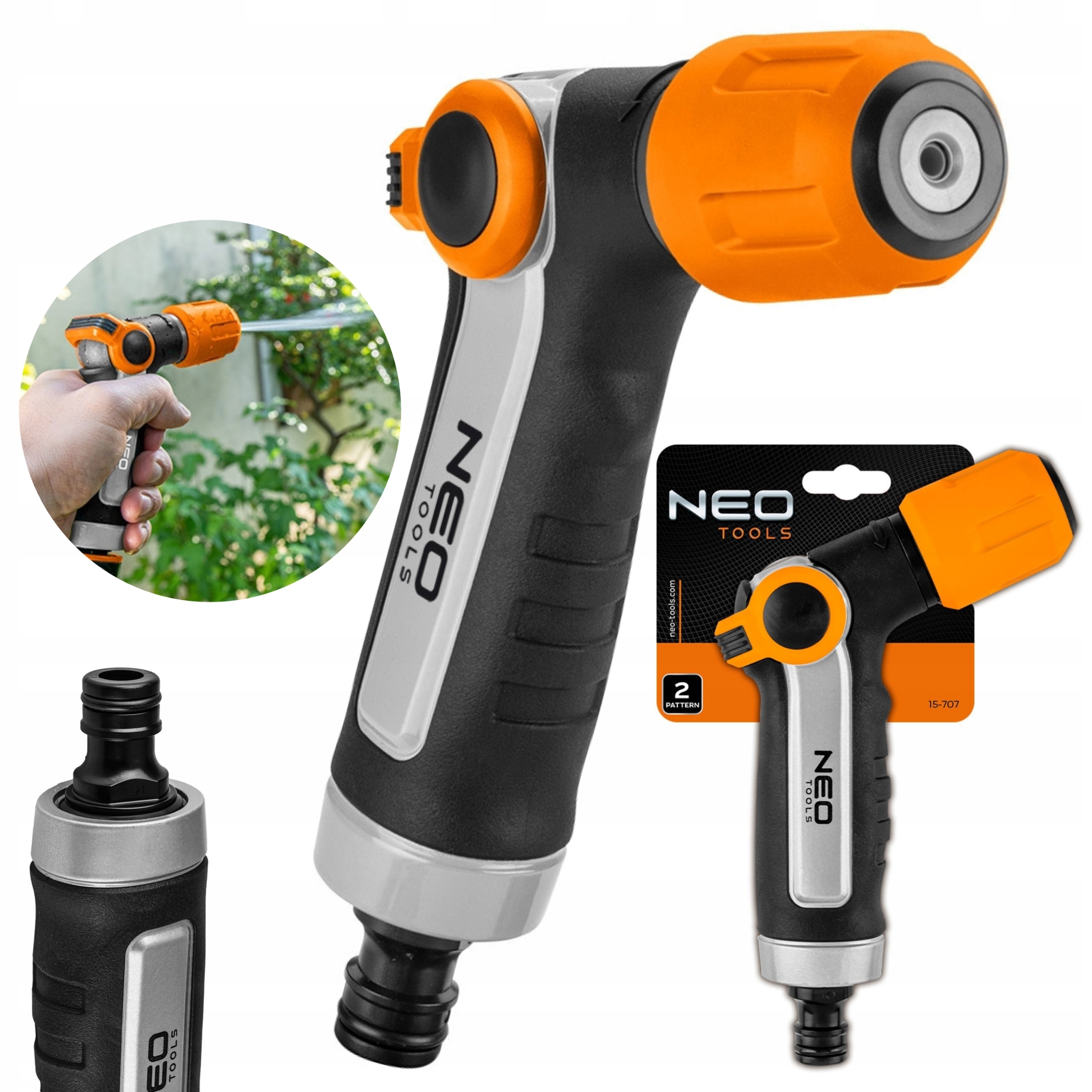 NEO 15-707 ZRASZACZ PISTOLET PODKRĘCONY STRUMIEŃ