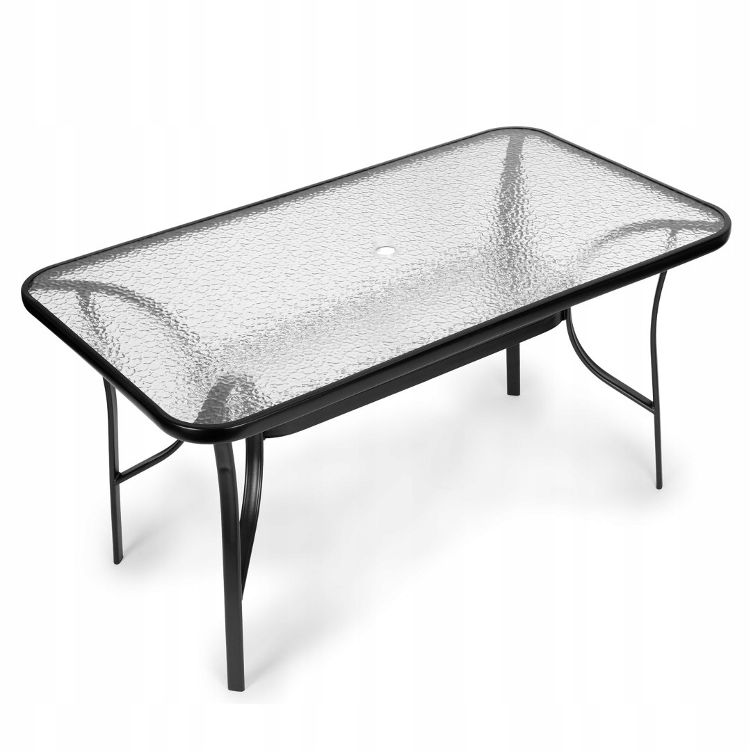 Skleněný zahradní stůl 140 x 80 cm terasa balkon MultiGarden MultiGarden