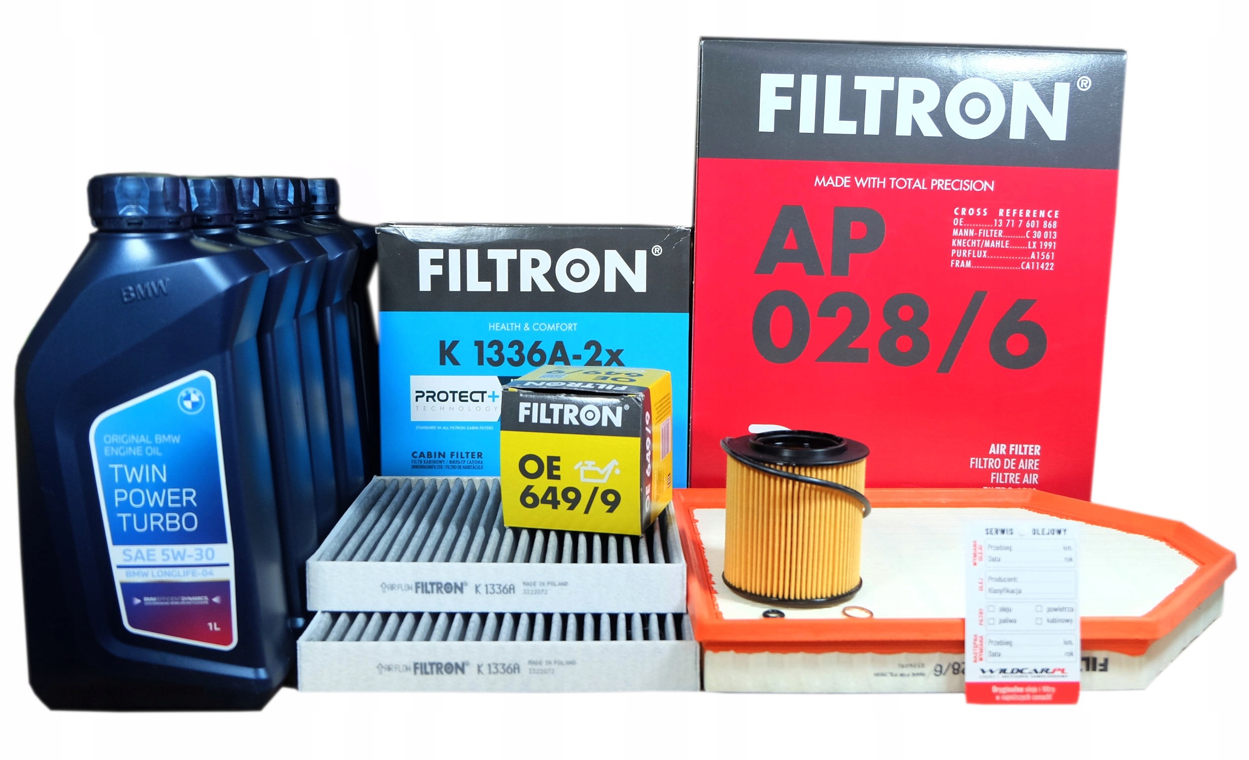 3x Filtr olej Bmw X3 F25 X4 F26 18i 20iX 28iX 2.0