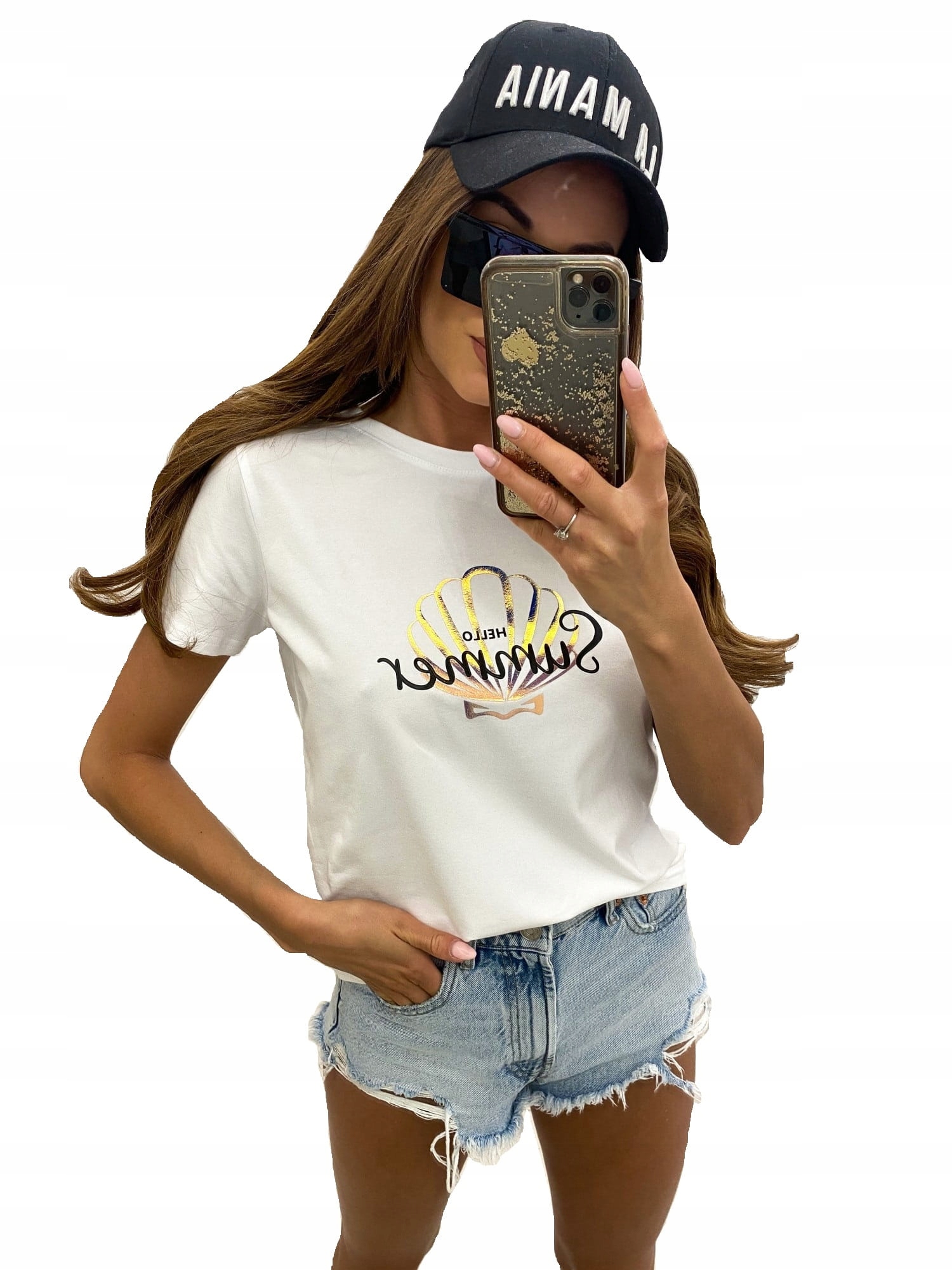 

Biały t-shirt multi shell Tmc Moda