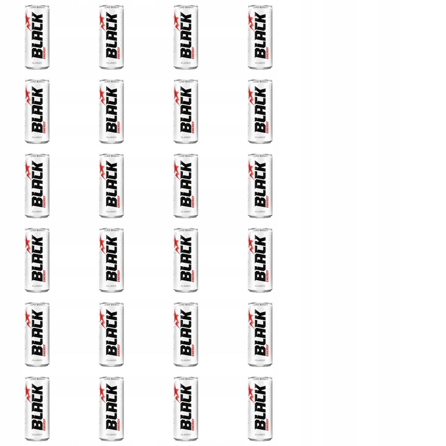 24x 250ml Black energy zero sugar Zgrzewka