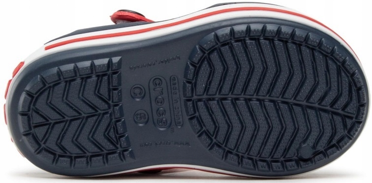 34-35 Buty Sandały Dziecięce na Rzepy Crocs Crocband NAVY RED 12856 Materiał inny materiał