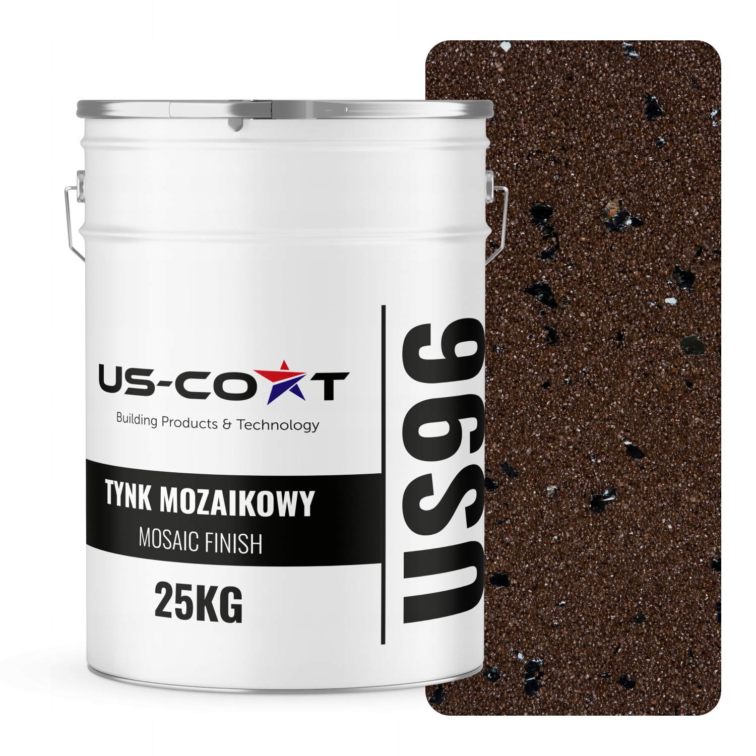 Mozaiková Omietka Mozaika 25 Kg Farba Hnedá Tmavá S Čiernou Sľudou M96 Živicová