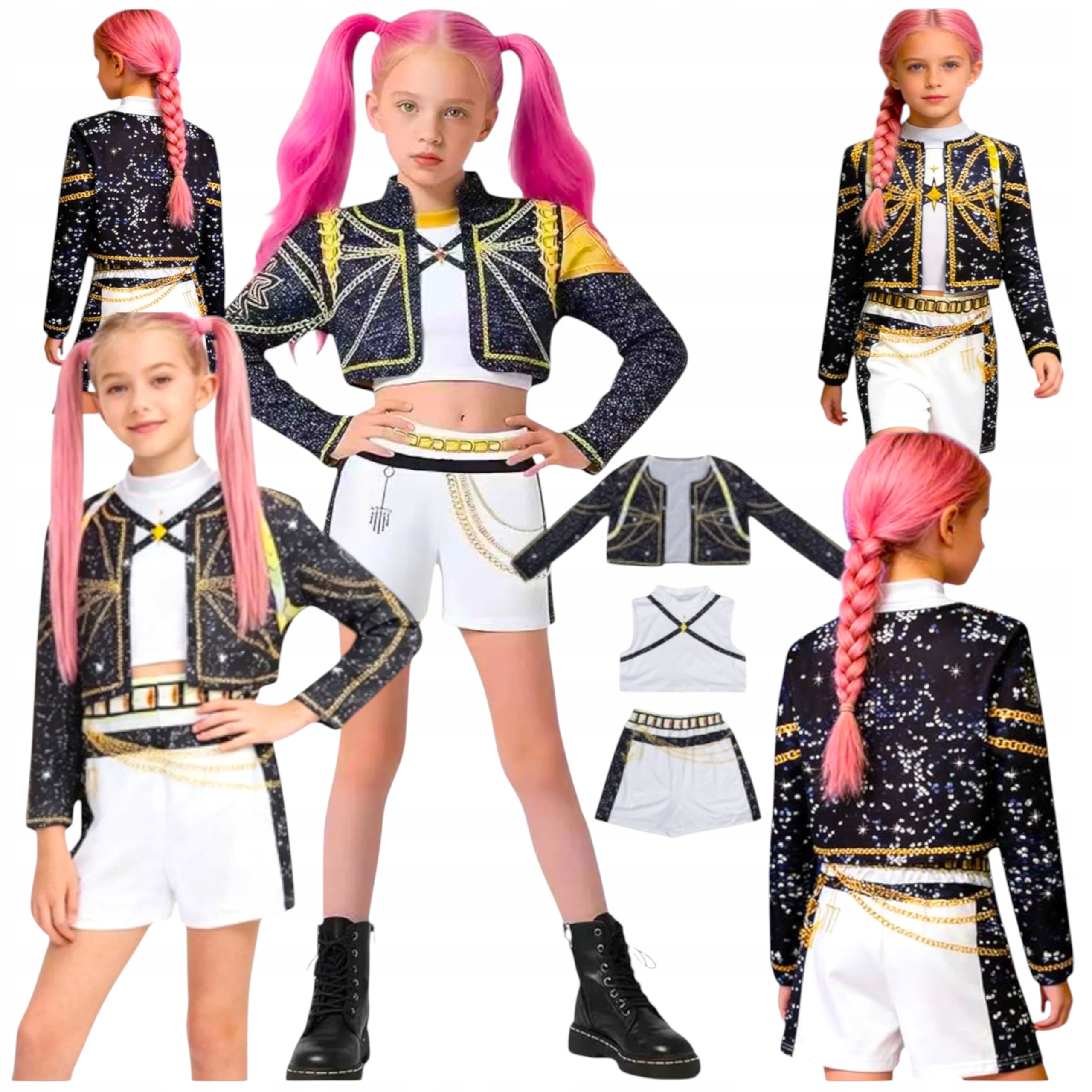 K-POP ŁOWCZYNIE DEMONÓW STRÓJ ZOEY RUMI MIRA PRZEBRANIE KPOP DEMON HUNTERS