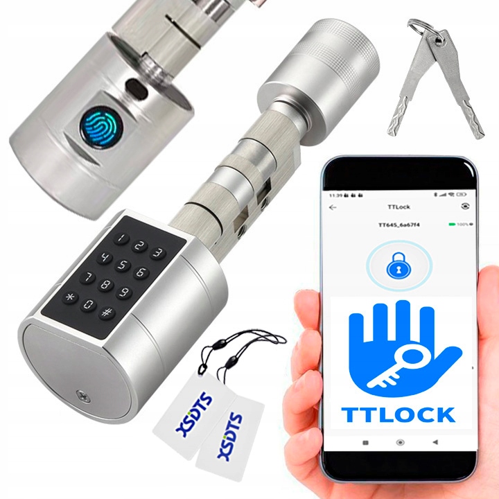 Elektronický Zámok Smart Čítačka Odtlačkov Prstov Kód Pin Karta Rfid Ttlock