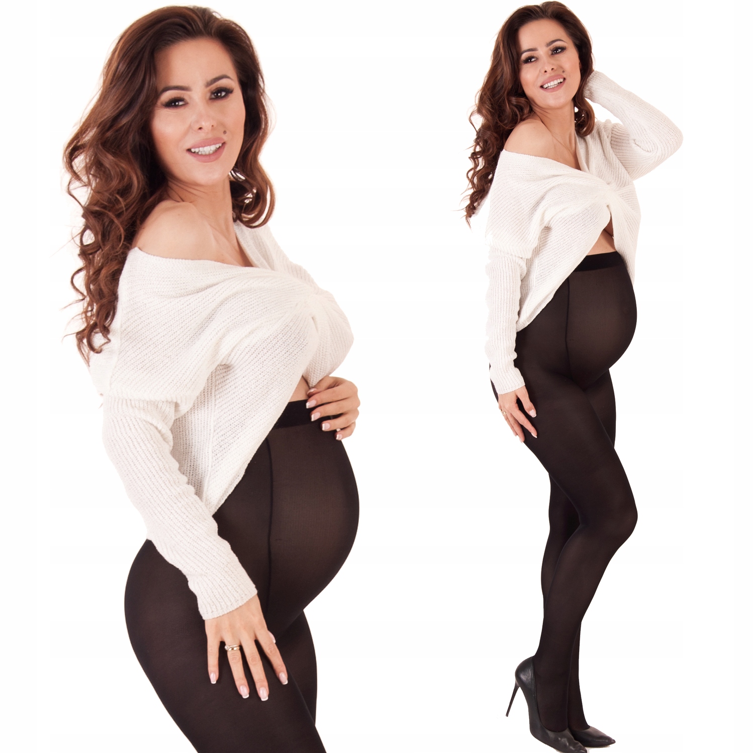 70den Rajstopy Ciążowe MIKROFIBRA pełne z PANELEM Wykończenie matowe