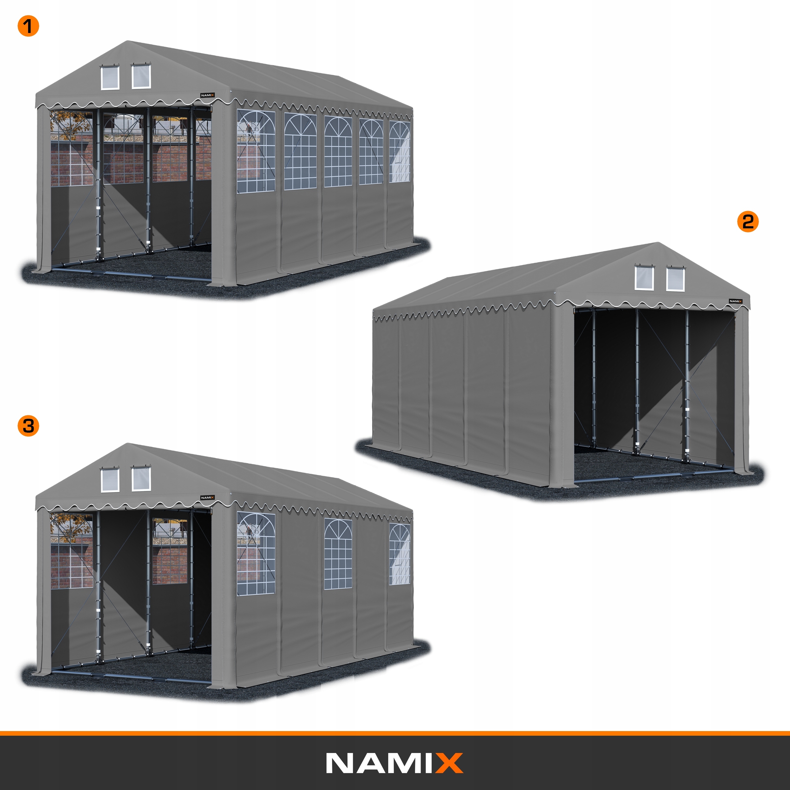 Namiot PRESTIGE 8x10 [3m] magazynowy MOCNY Wysokość 4.4 m