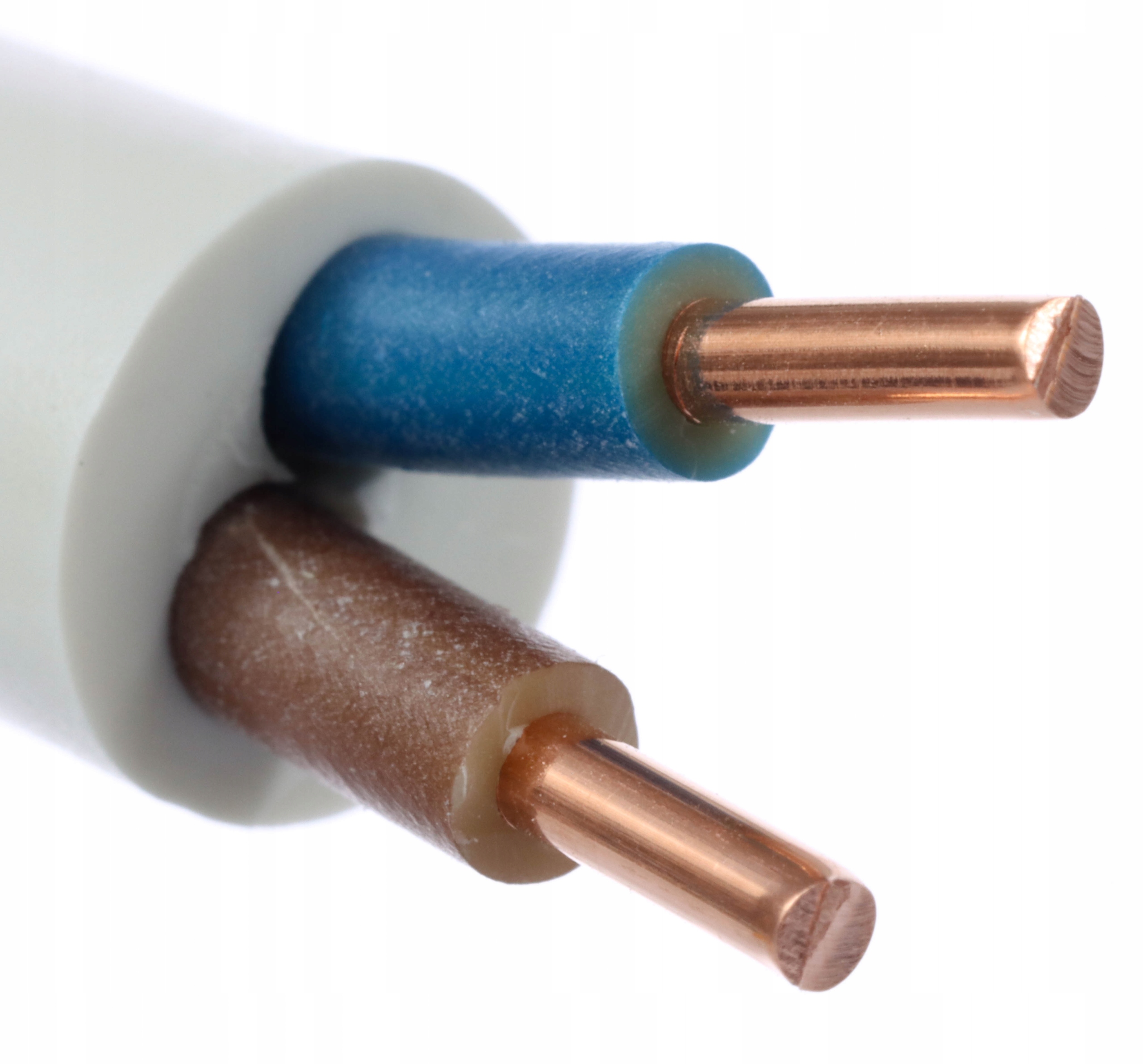 

Kabel instalacyjny okrągły biały Ydy 2x2,5 mm 10m