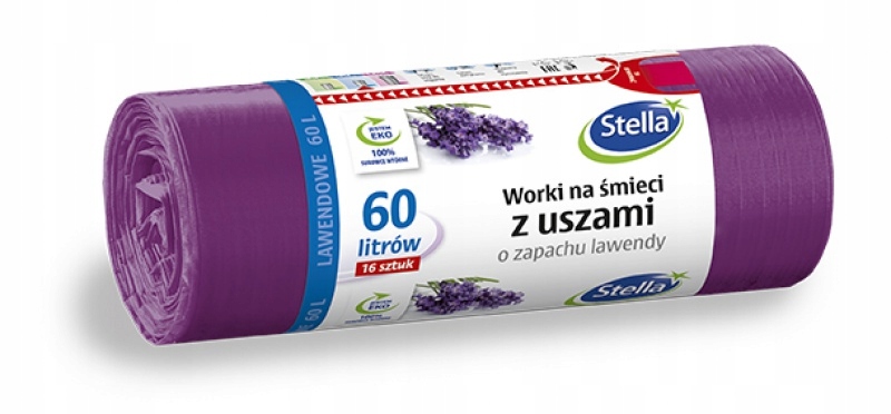 

Worki na śmieci z uszami zapach lawendy 60 l