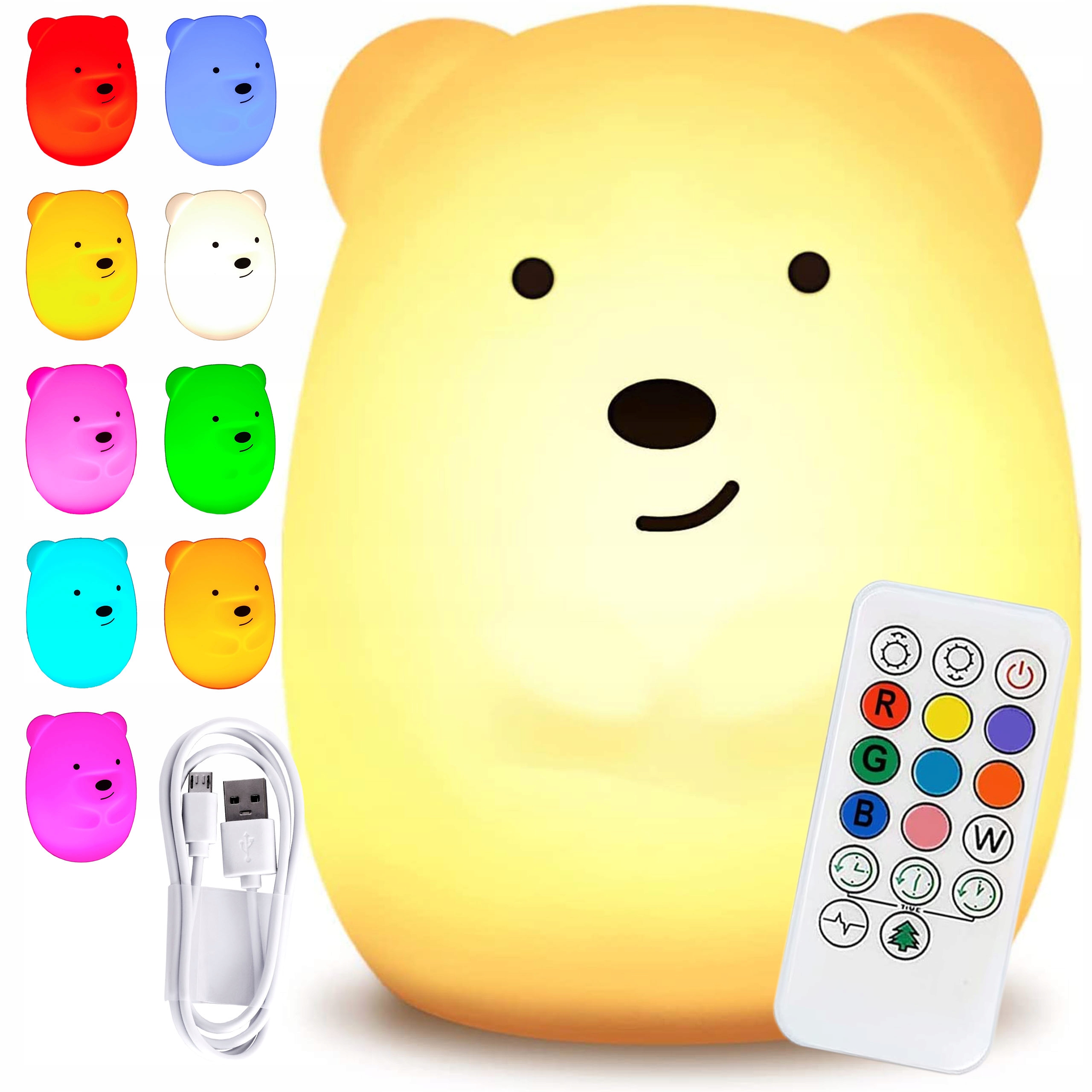 

Lampka Nocna Silikon Led Rgb Usb Pilot