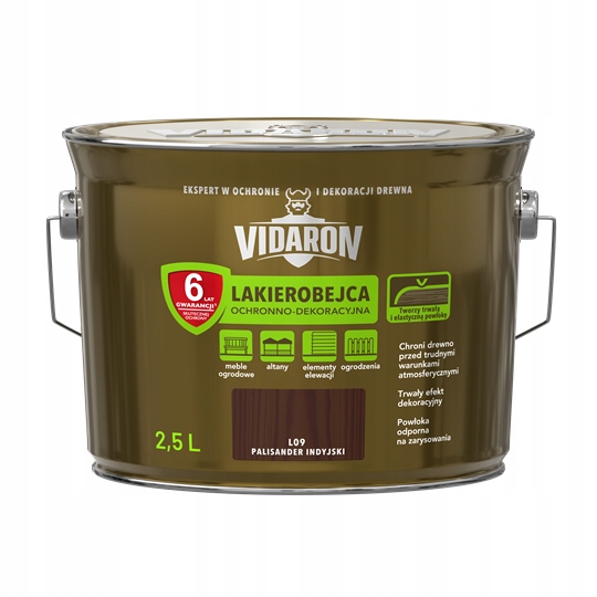 Lakierobejca Vidaron 2.5 l Palisander Indyj.