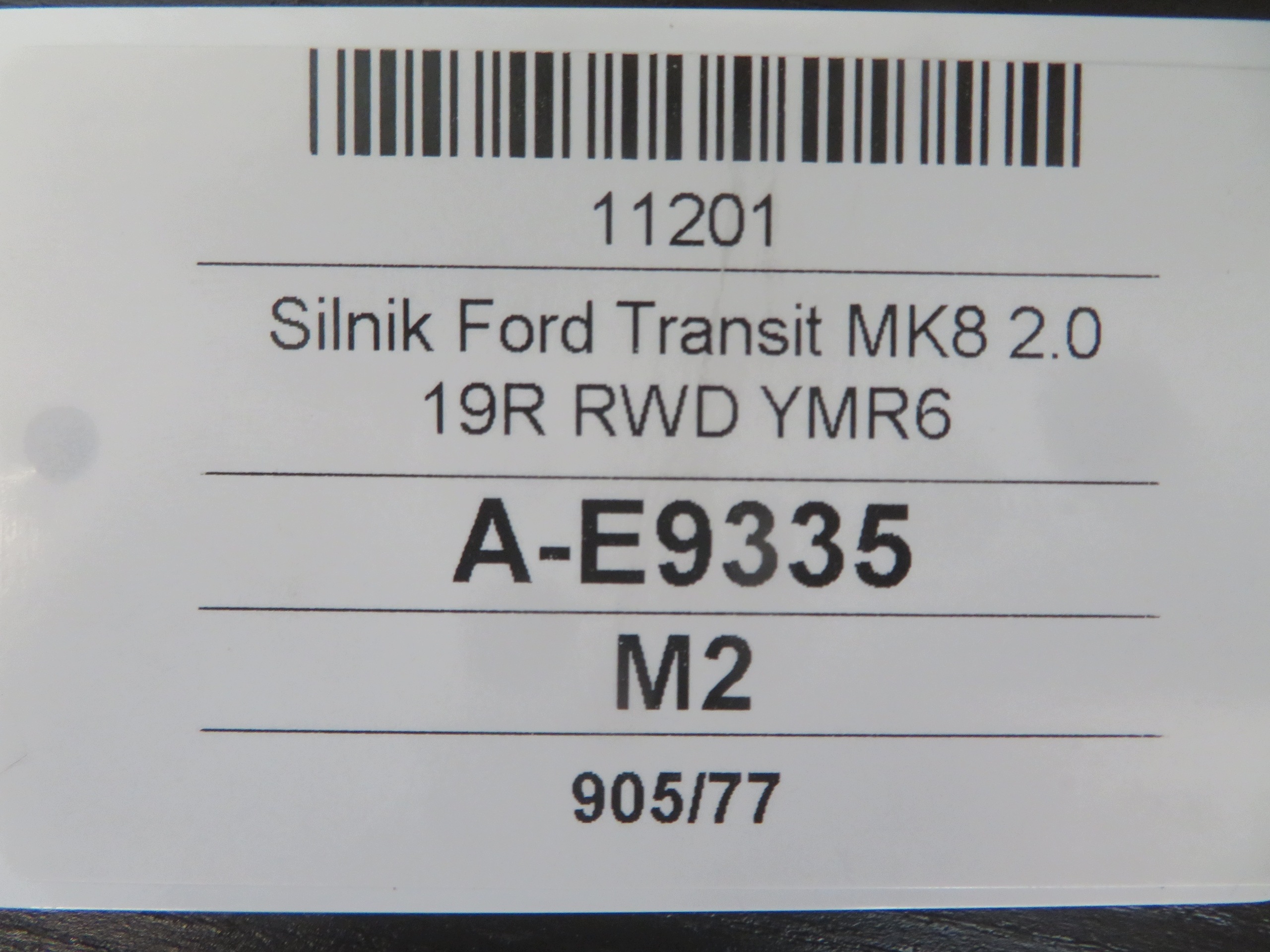 FORD TRANSIT MK8 19R 2.0 TDCI EURO 6 engine complete RWD YMR6