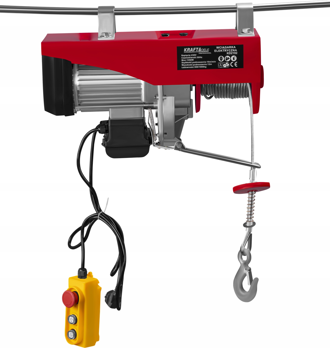 Elektrický Naviják 230V 1200W 300/600kg Kraft&dele KD2192