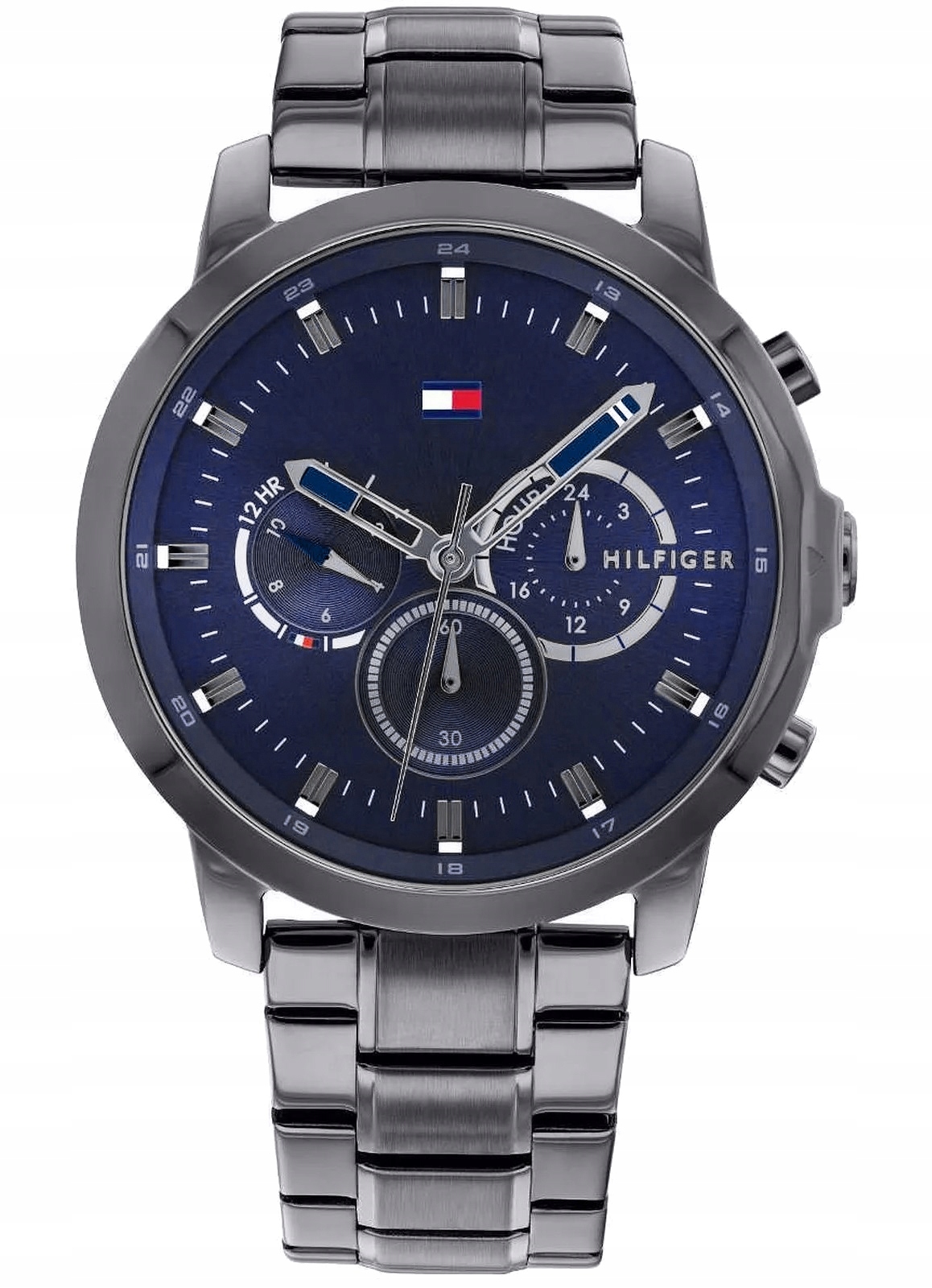 Zegarek męski Tommy Hilfiger kwarcowy tarcza granatowa bransoleta tytanowa