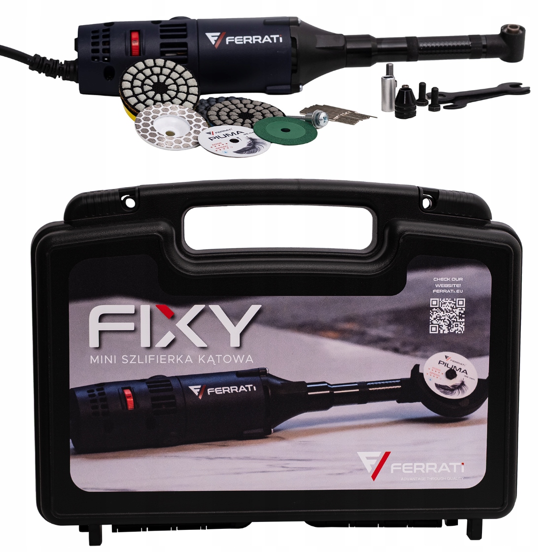 Ferrati F10303 Mini Szlifierka Kątowa Precyzyjna Fixy