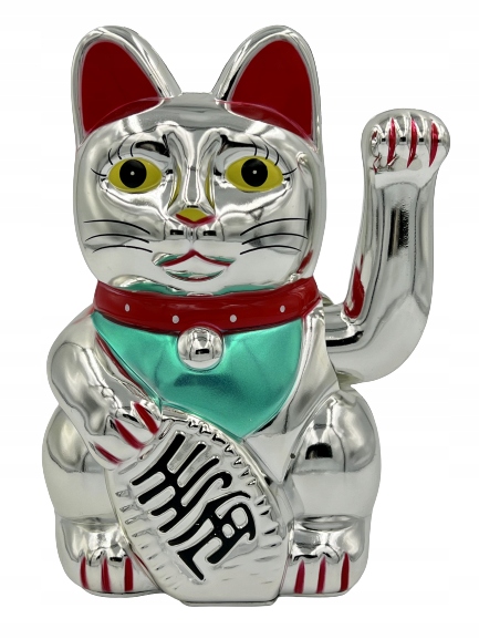 

Kotek szczęścia, Maneki neko, Na baterie, 18 cm