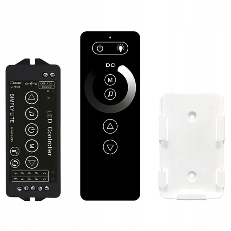 Ściemniacz Do Led Z Pilotem SmartLite 12A Czarny