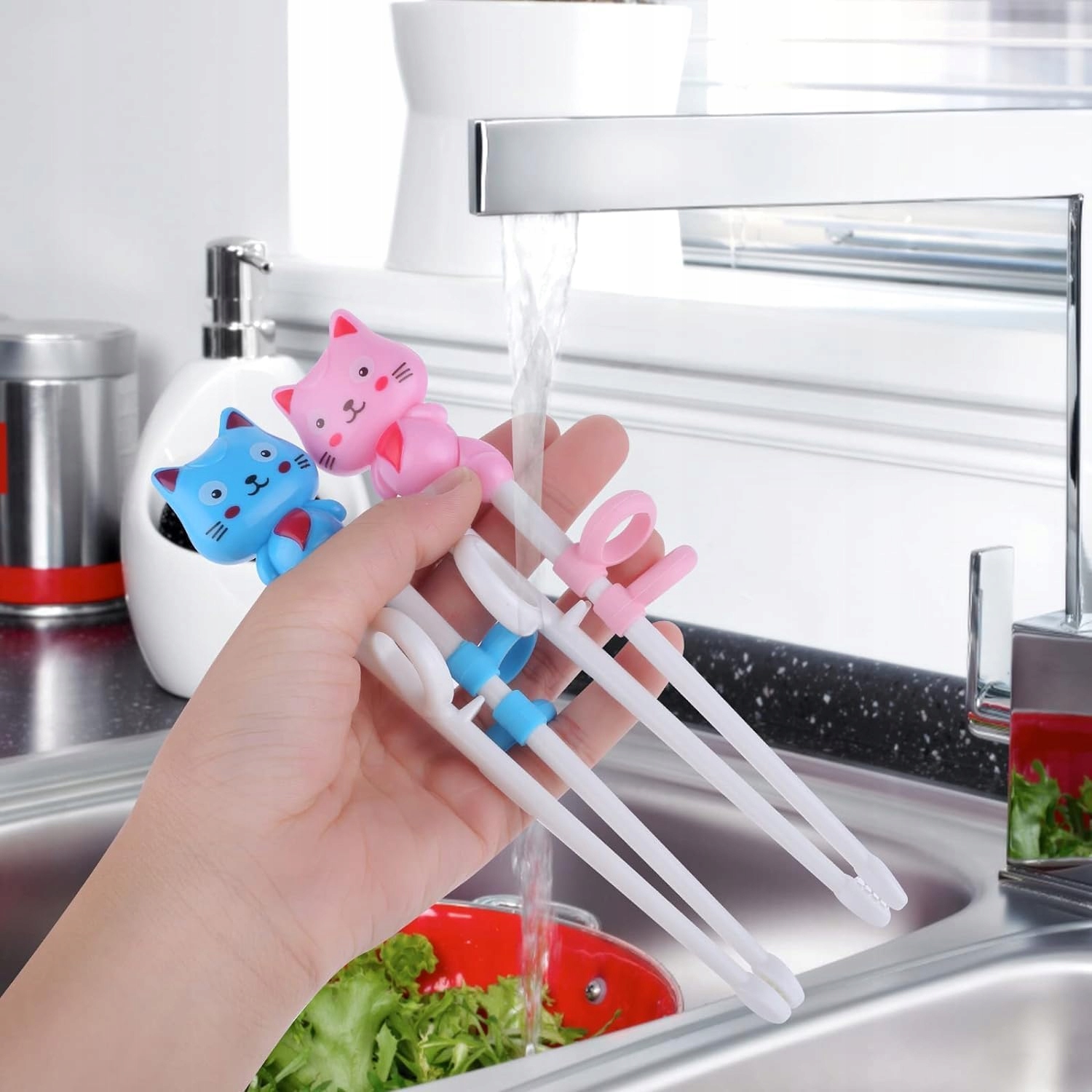 NAUKA TRZYMANIA PAŁECZEK SUSHI DZIECKO JEDZENIE PAŁECZKAMI ZESTAW łatwy Stan opakowania oryginalne