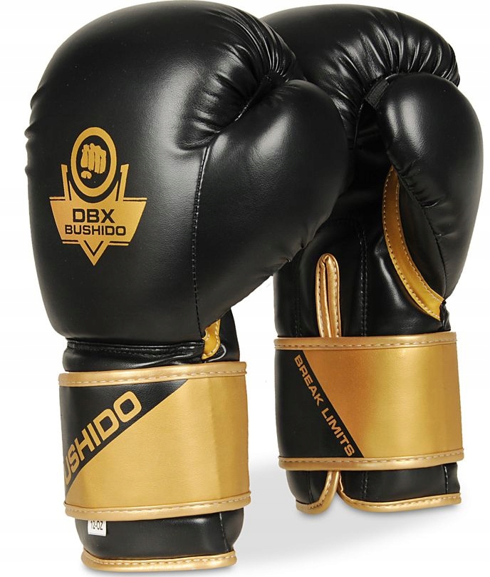 BUSHIDO RĘKAWICE BOKSERSKIE TRENINGOWE SPARINGOWE LOGO 16 OZ CZARNE Stan opakowania oryginalne