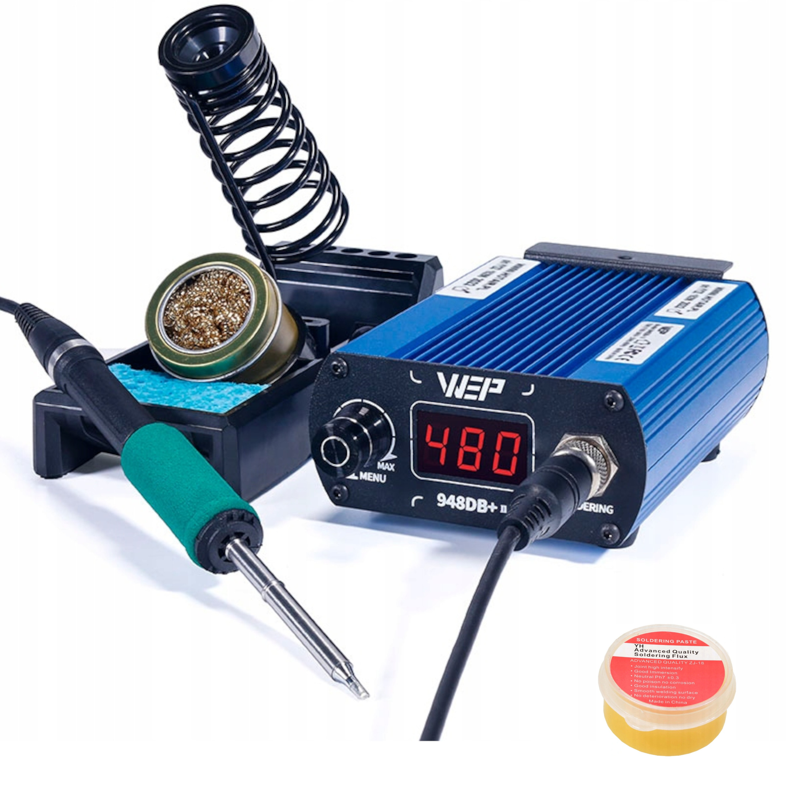 Stacja lutownicza HOTAIR WEP 948DB+II GROT T12 + Pasta FLUX223