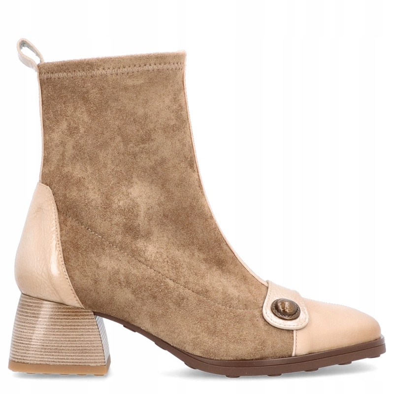 Španělské kotníkové boty na podpatku – Hispanitas HI254219 Béžové 35