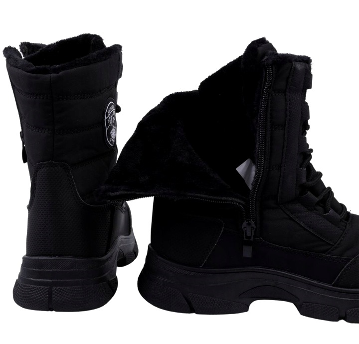 ŚNIEGOWCE WODOODPORNE Botki OCIEPLANE SOFTSHELL Suwaki Czarne r37 Rozmiar 37