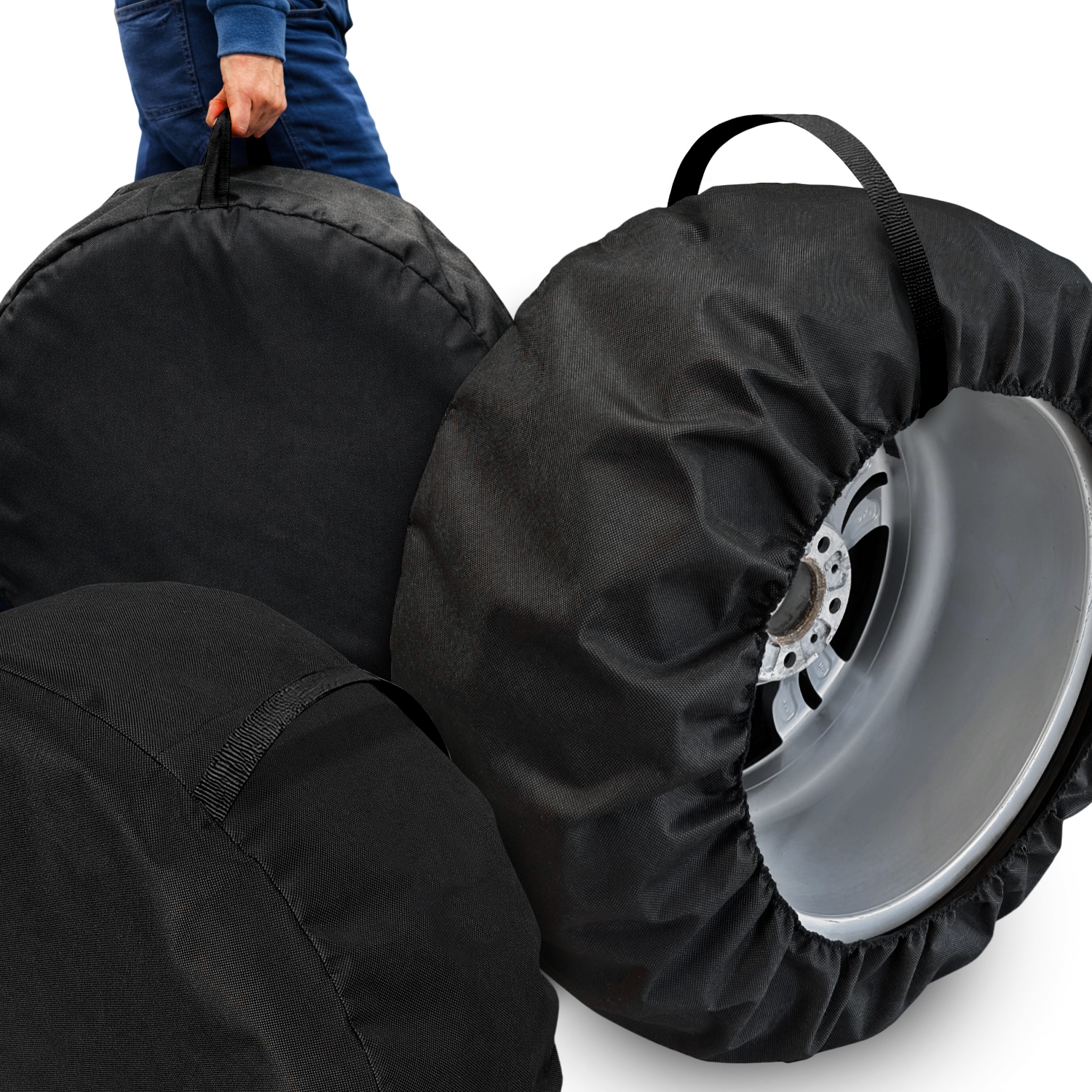 Pokrowiec Ochronny Na Koło Zapasowe Dojazdowe 13-16 Cali Wodoodporny Rączka