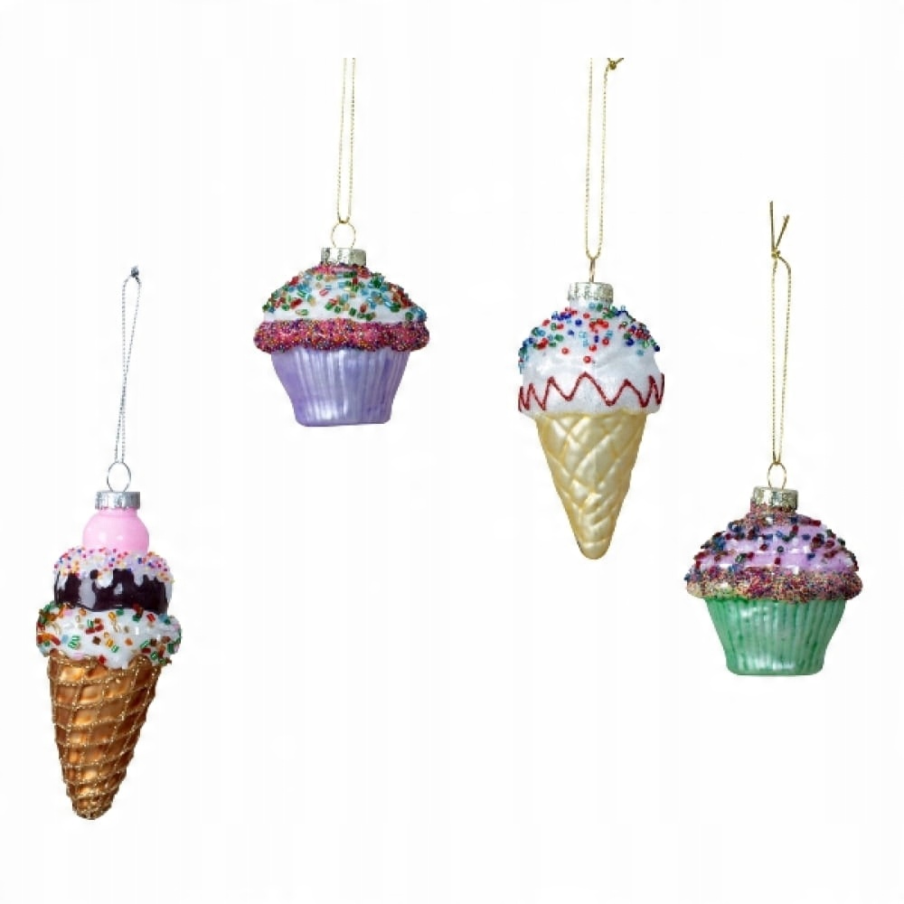 

Bombki choinkowe Muffin & Ice Cream 4 szt.