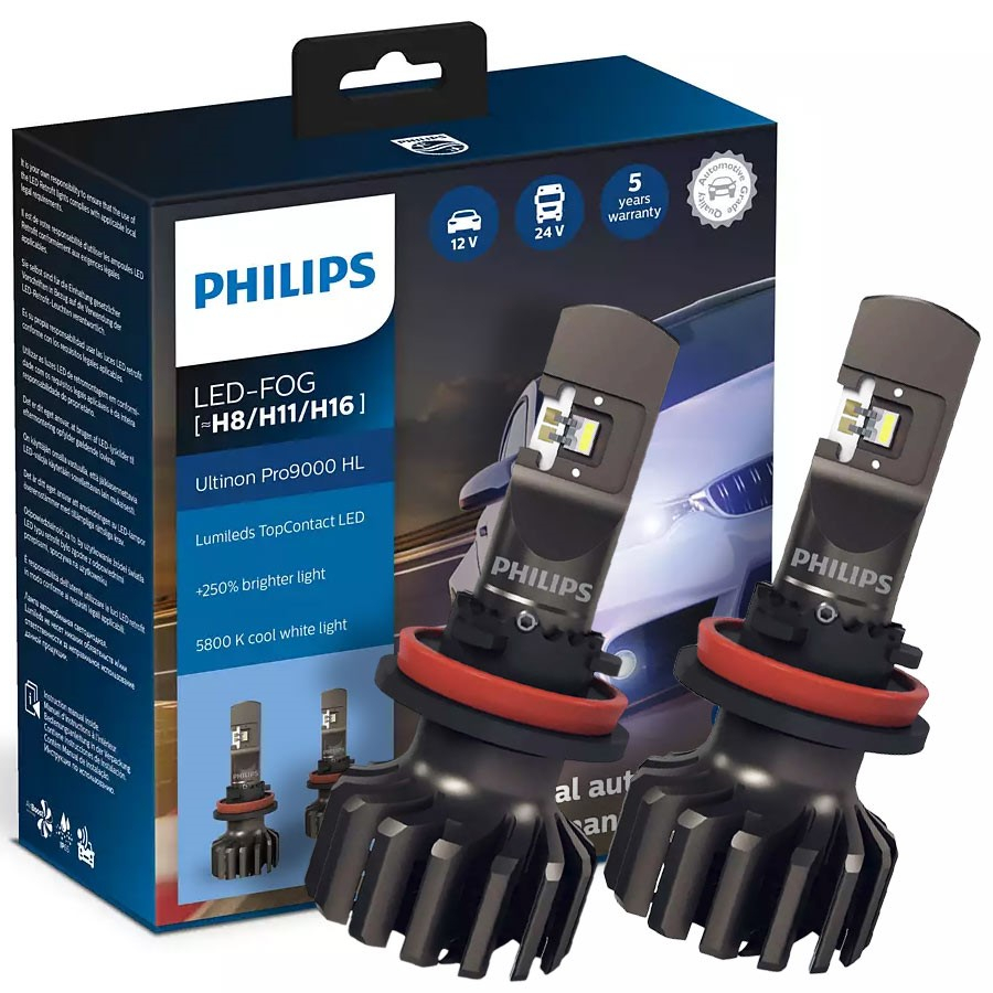 PHILIPS Ultinon Pro9000 +250% FOG H8 H11 H16 LED 8719018007124 za 985 ...