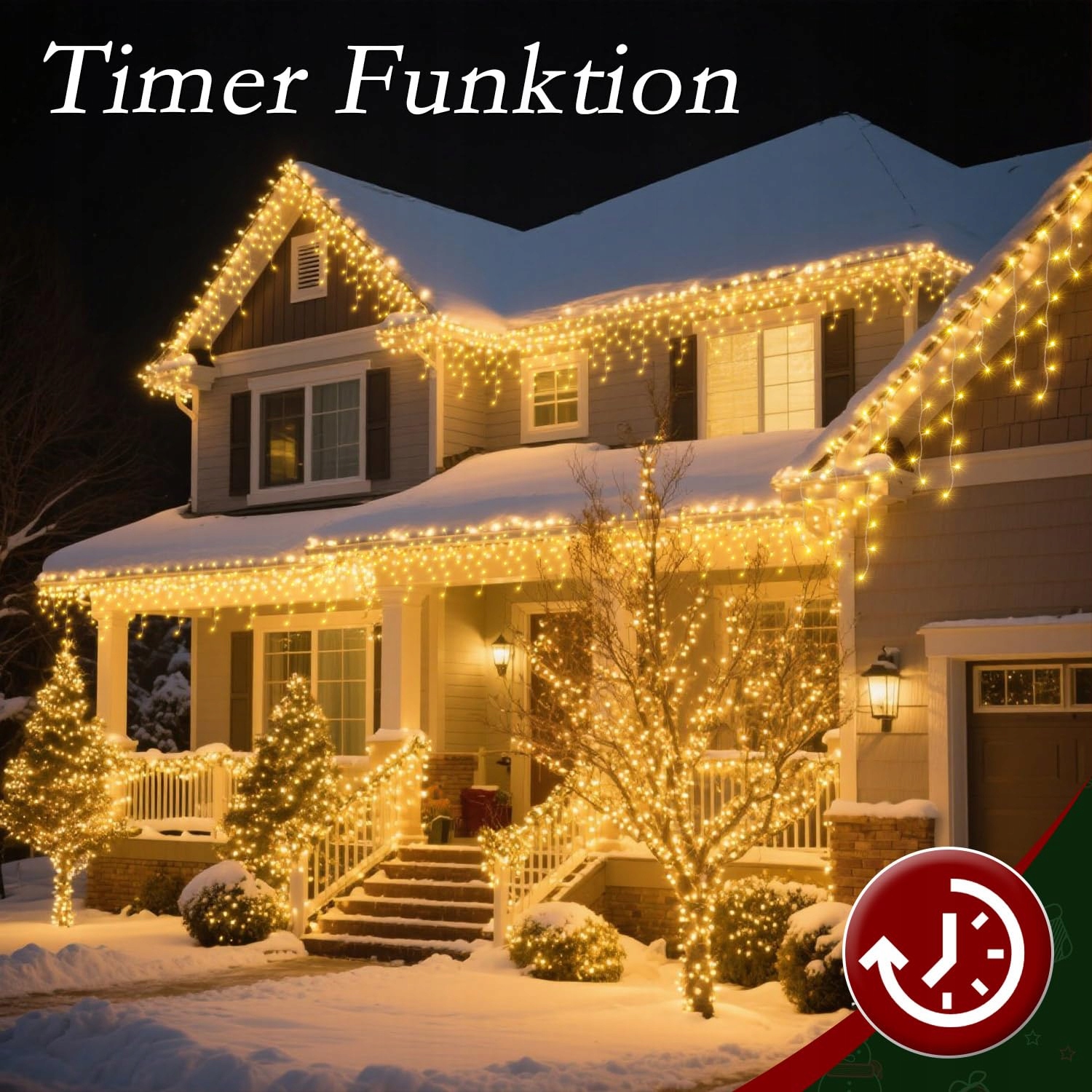 SOAGRC 486 LED Warm White Outdoor String Lights Remote 12m IP44 — miniatura 6
