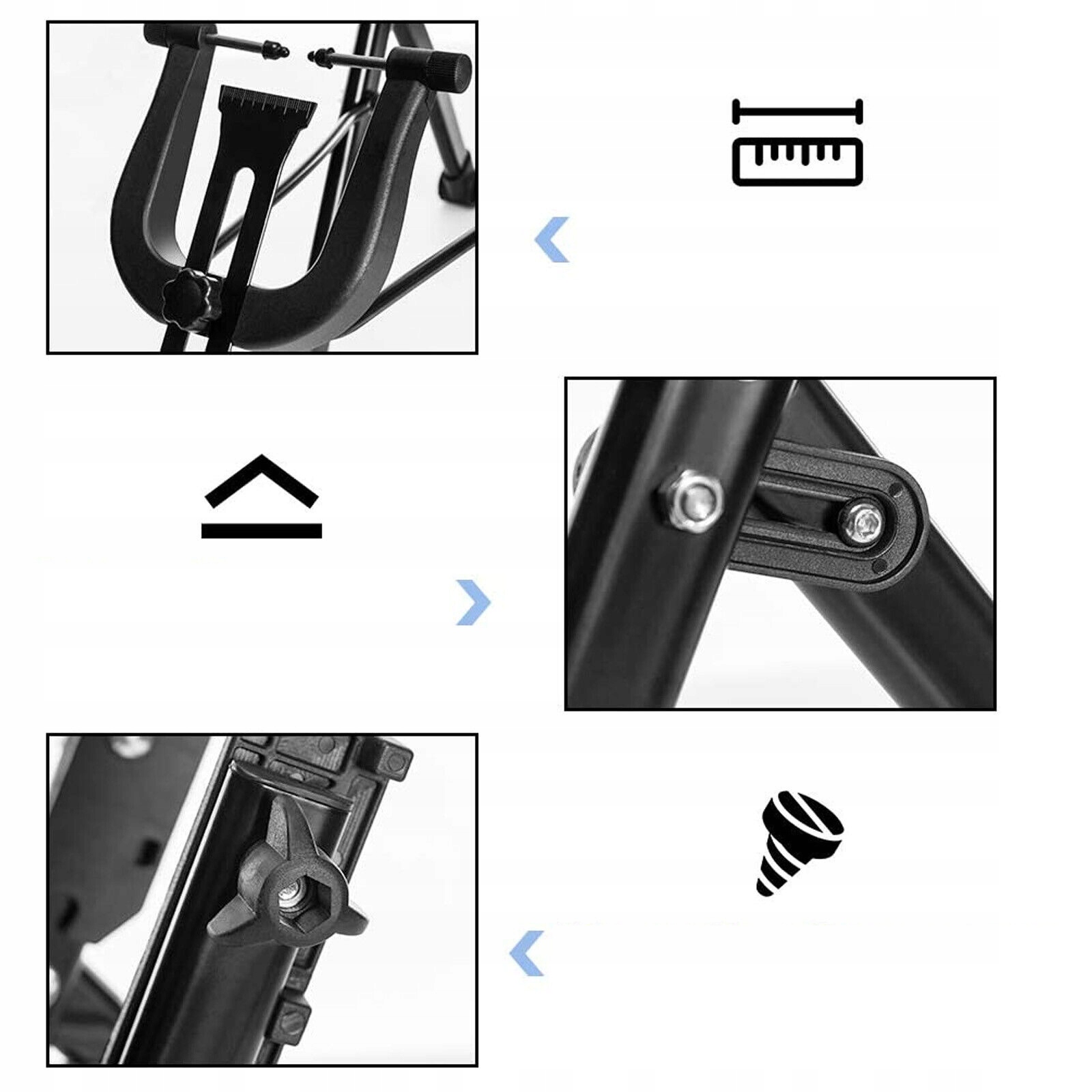STOJAK DO CENTROWANIA ROWERU, PODPÓRKA DO NAPRAWY FELG, DLA MECHANIKÓW Wysokość 43 cm