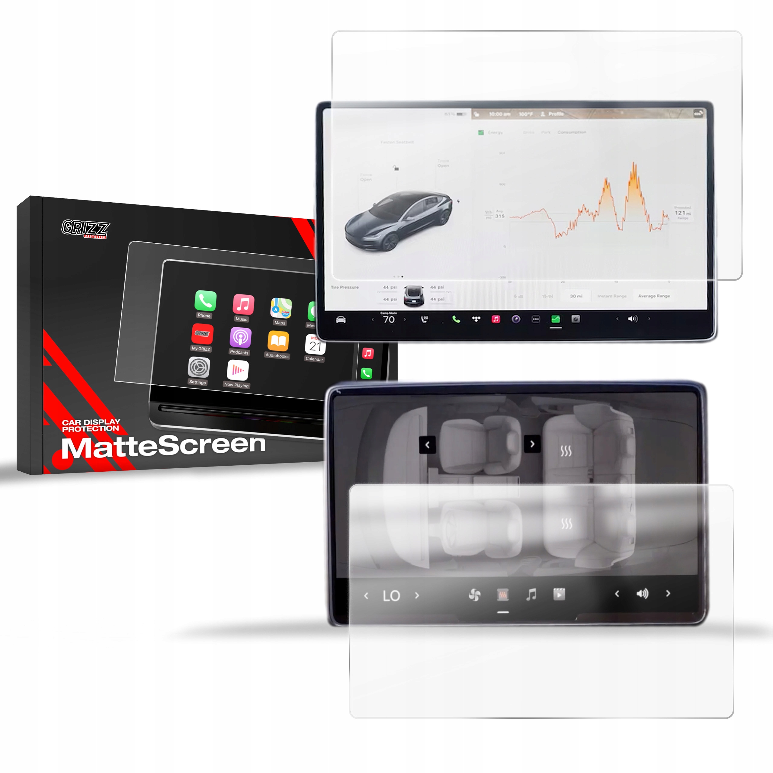 2w1 Folia Antyodciskowa do Tesla Model Y Juniper (2024-2025)