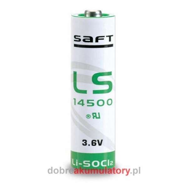 

Bateria litowa Saft LS14500 3.6V Żywotność 20 lat