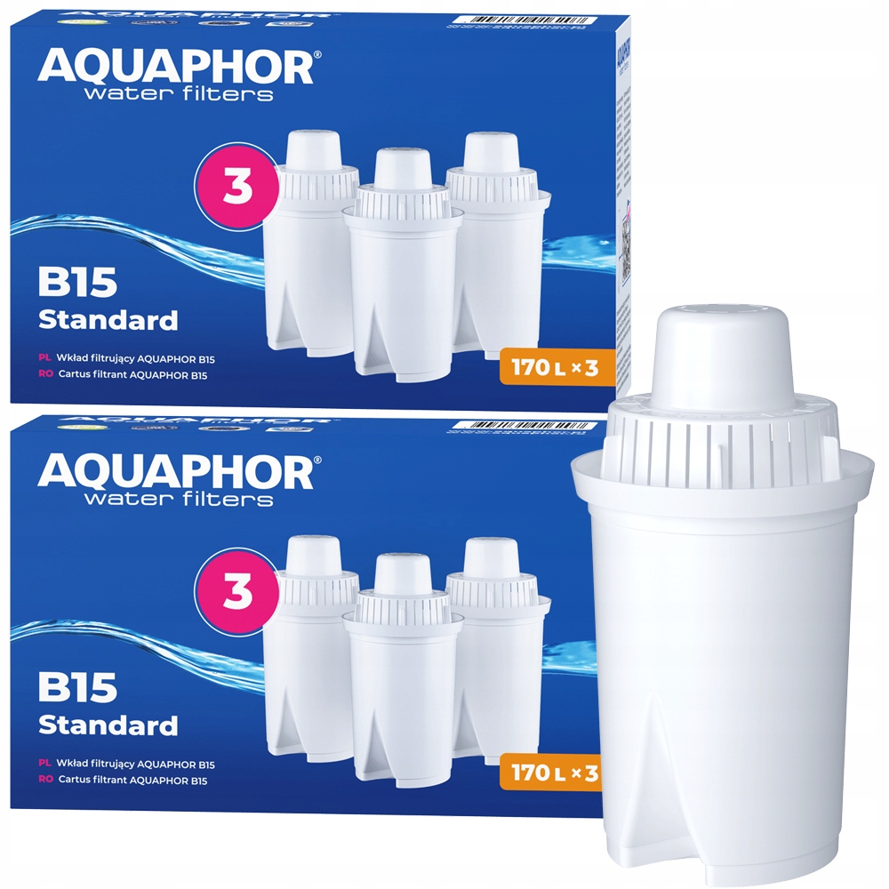 6x FILTR DO WODY AQUAPHOR WKŁAD FILTRUJĄCY B15 BRI