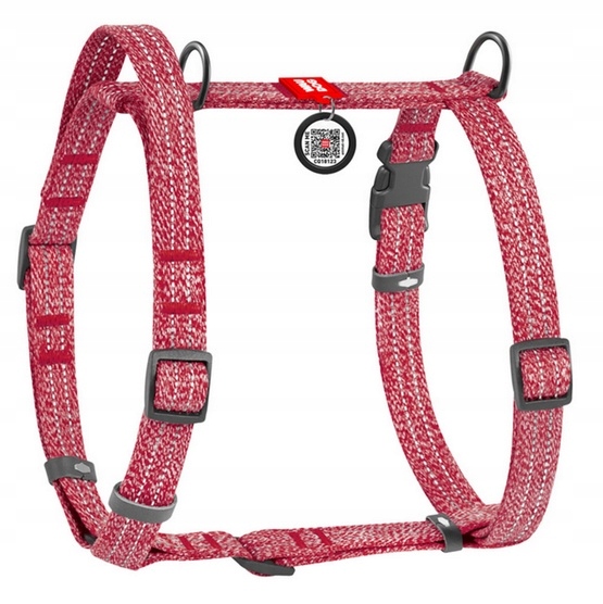 Obojky Pro Psa S Rukojetí Z Bavlny Typu H, Červené, Waudog S