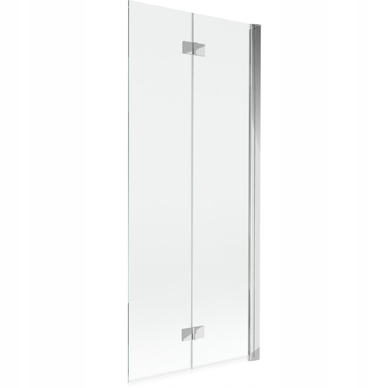 Parawan nawannowy składany 80 prawy Mexen Mist 2-skrzydłowy 6 mm chrom