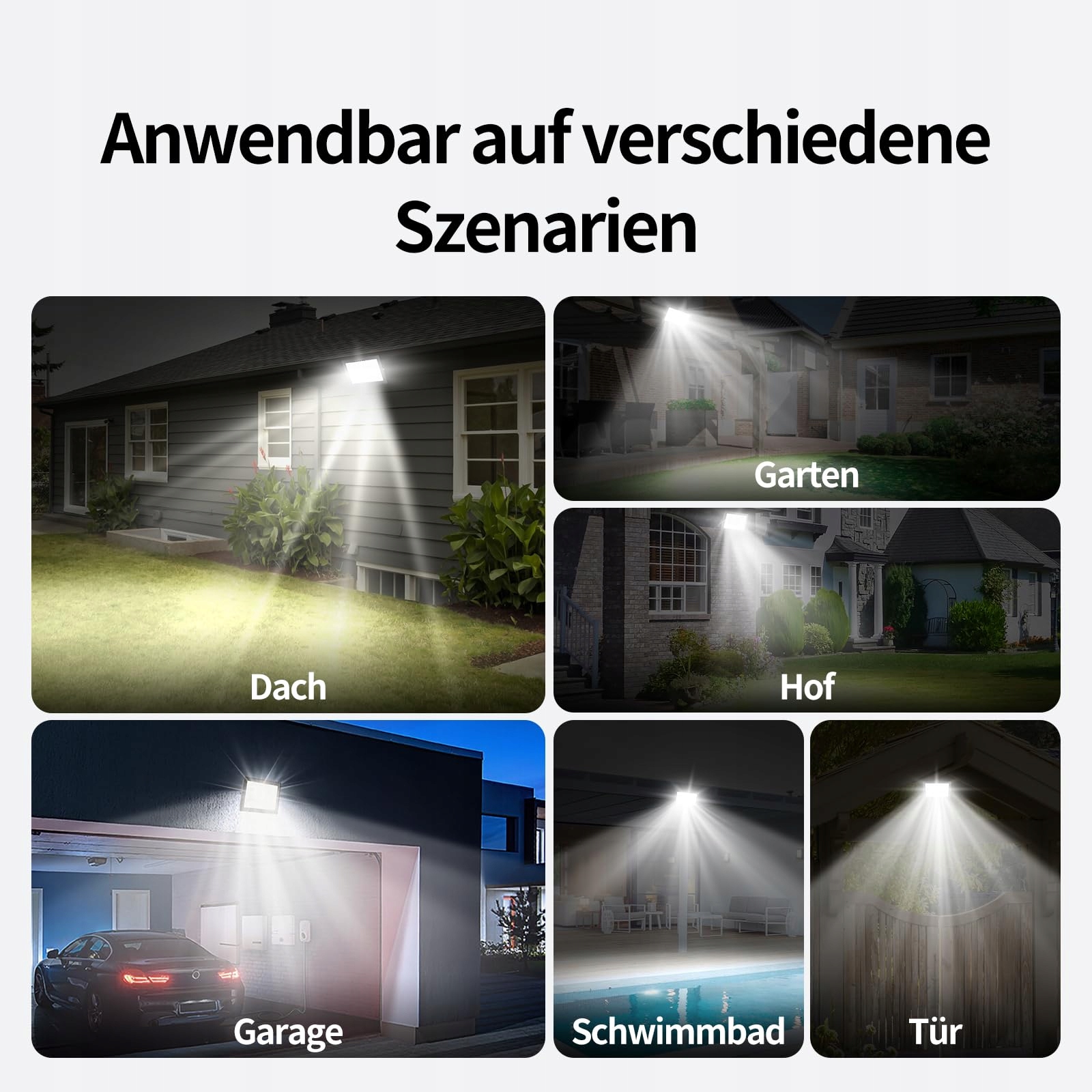 Naświetlacz LED 30W 3000lm 6500K IP65 2 Sztuki Biały Ogród ALLIN — miniatura 7