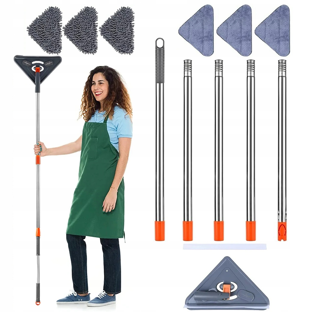 Levně 360° Nastavitelný Trojúhelníkový Mop Pro Čištění Stěn Při Mytí Oken A Podlah