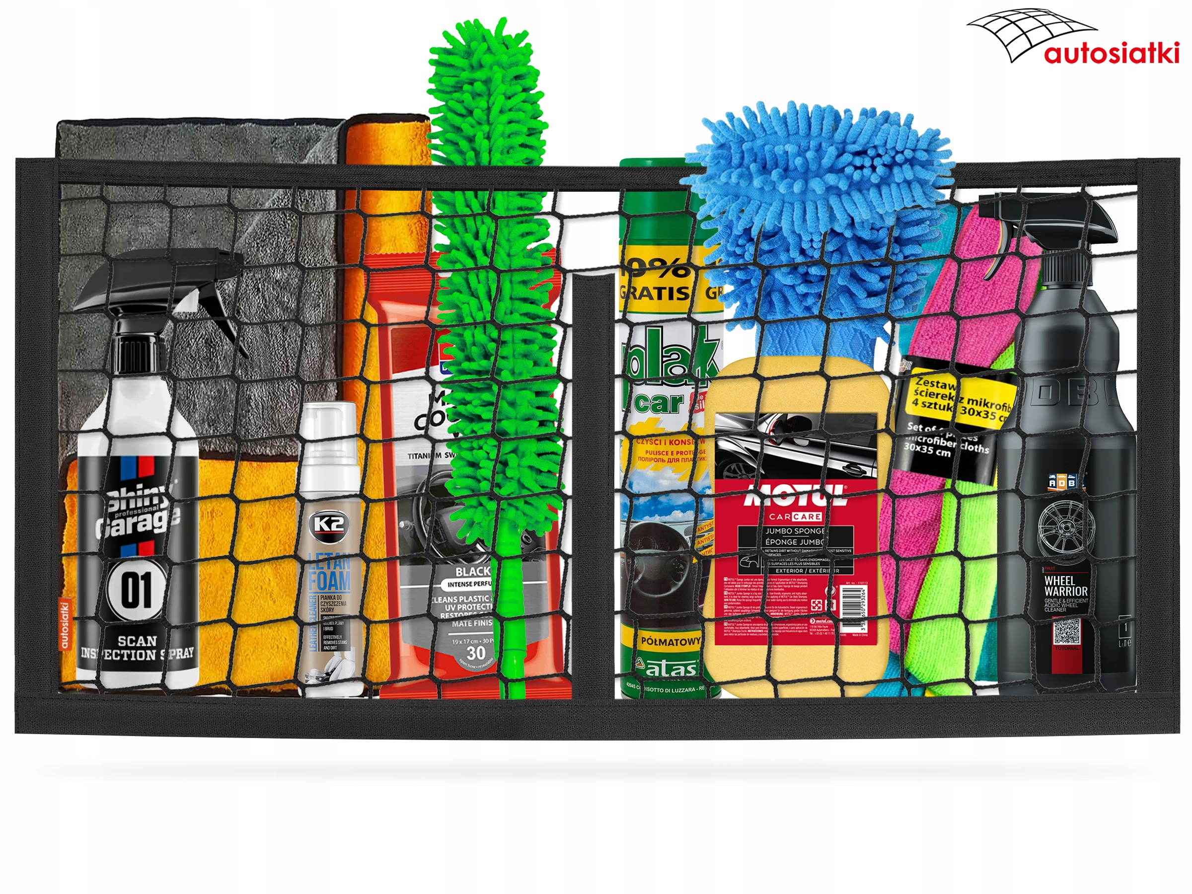 SIATKA DO BAGAŻNIKA 40x80 KIESZEŃ DZIELONA NA RZEP Rodzaj siatki