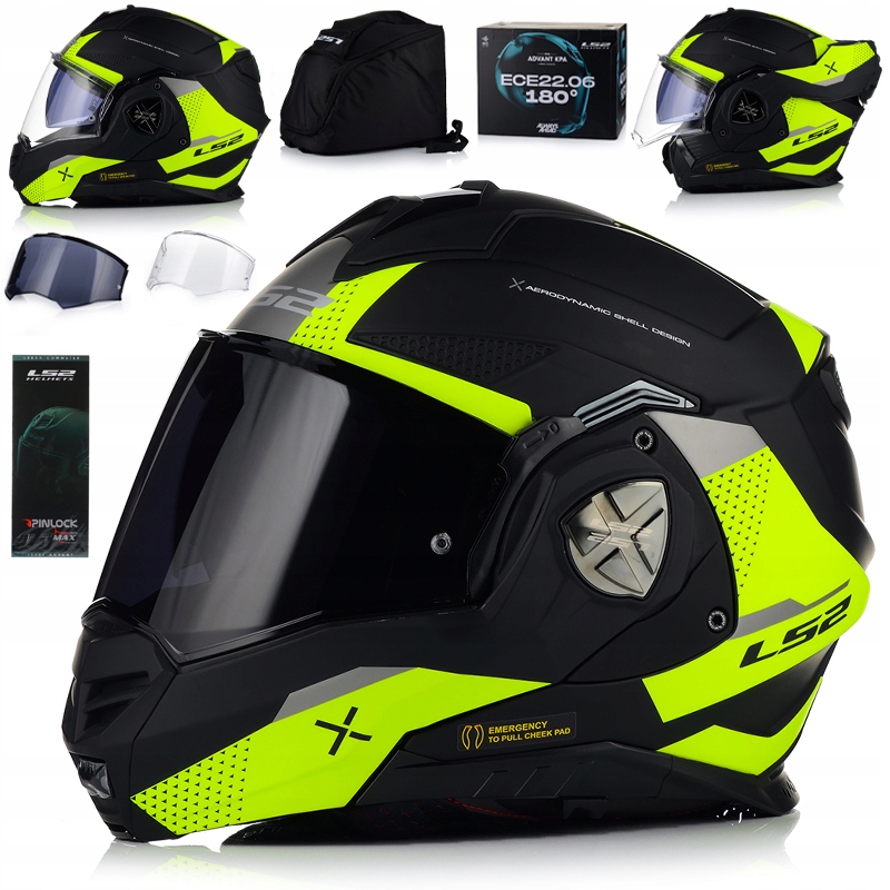 Motocyklová Prilba LS2 FF901 Advant X Čeľusťová Pinlock Batoh 2x Sklo