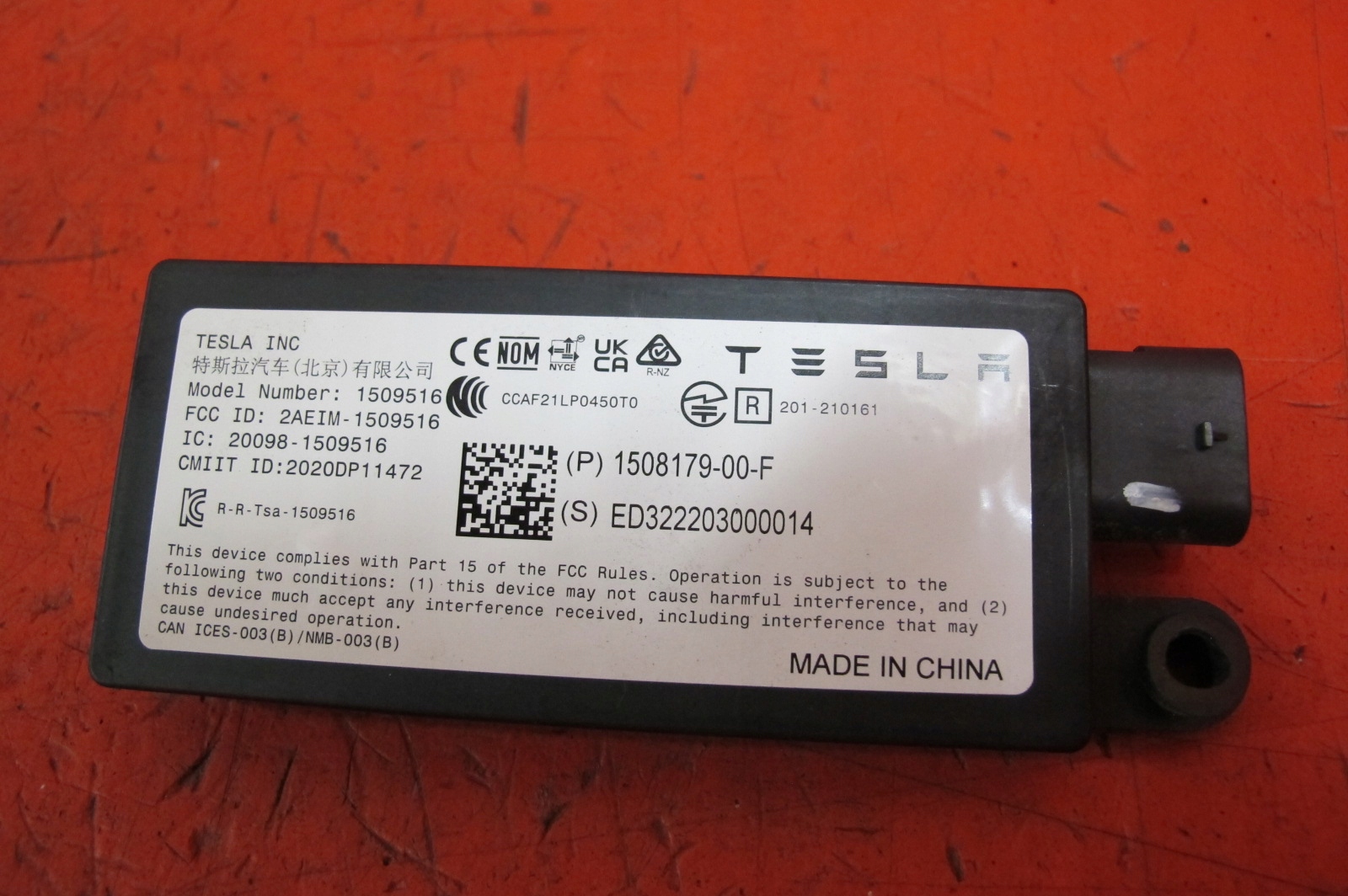 Tesla MODEL Y module control unit ANTENY aerial BLUETOOTH BT 1508179-00-F